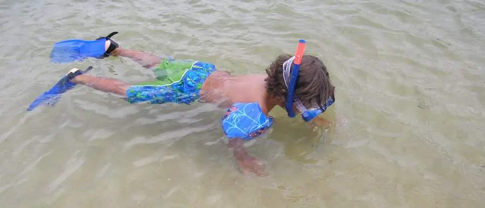 Child snorkelling