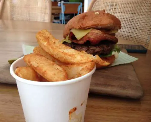 The Boathouse Menu - Burger and Chips