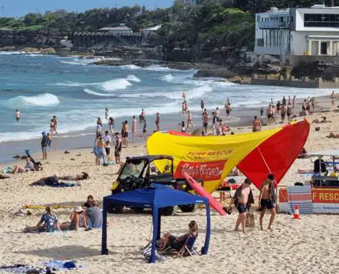 Surf Rescue Tent at Coogee Beach