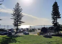 View of Collaroy Beach picnic area and playground