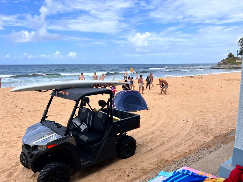 Surf Life Saving Buggy with Surfboard