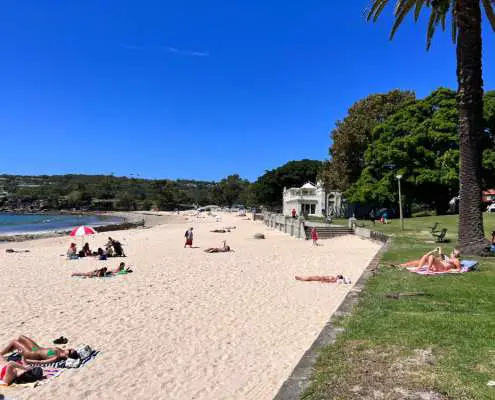 People sunbathing on Edwards Beach