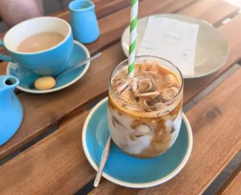 Iced coffee at DeAssis Cafe Narrabeen