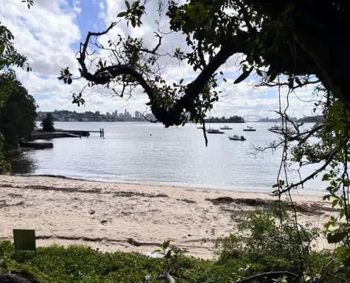 Hermit Beach overlooking Sydney Harbour